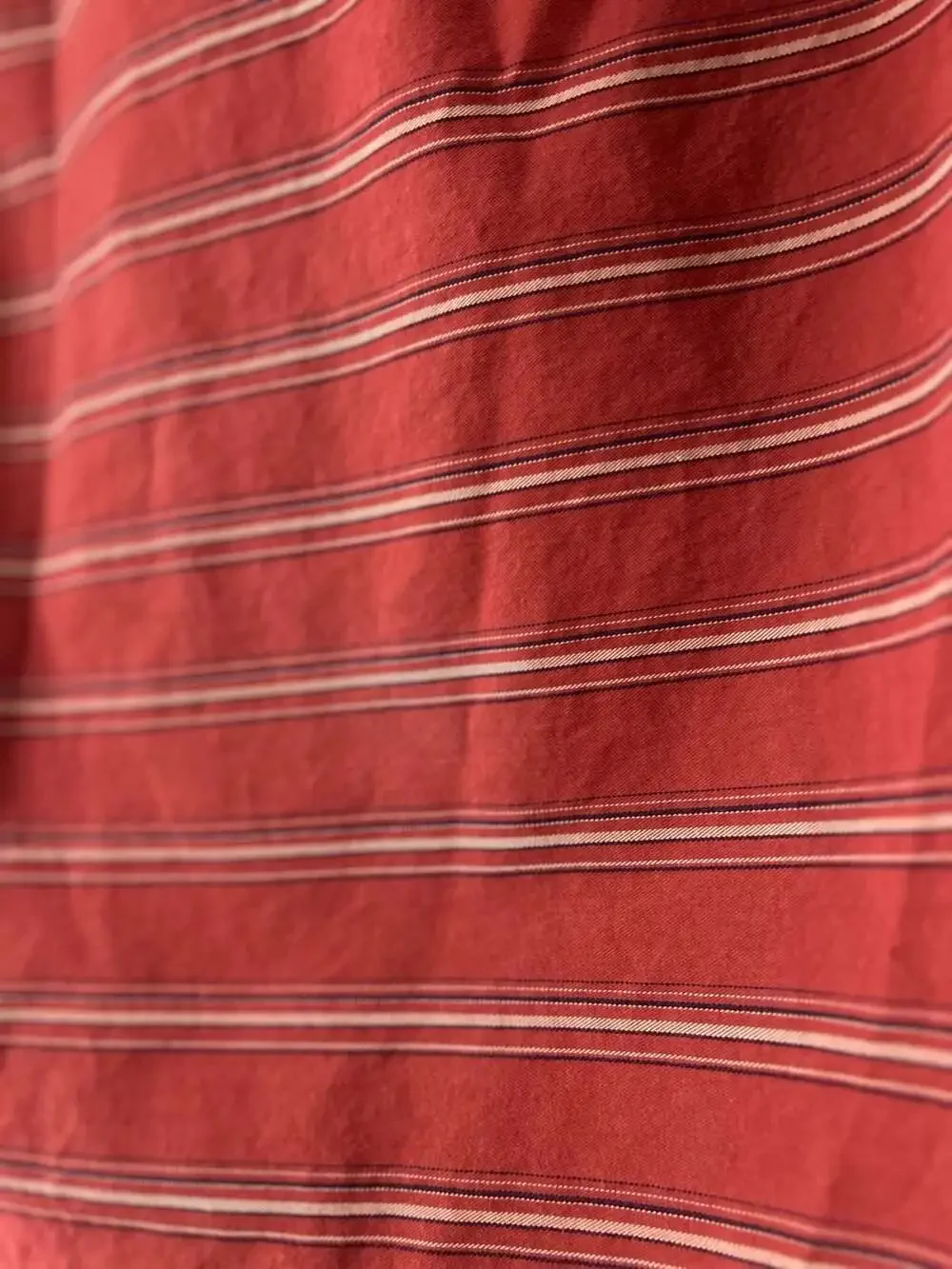 Polo Ralph Lauren Men's Custom Fit burnt orange and White Striped Button-Down